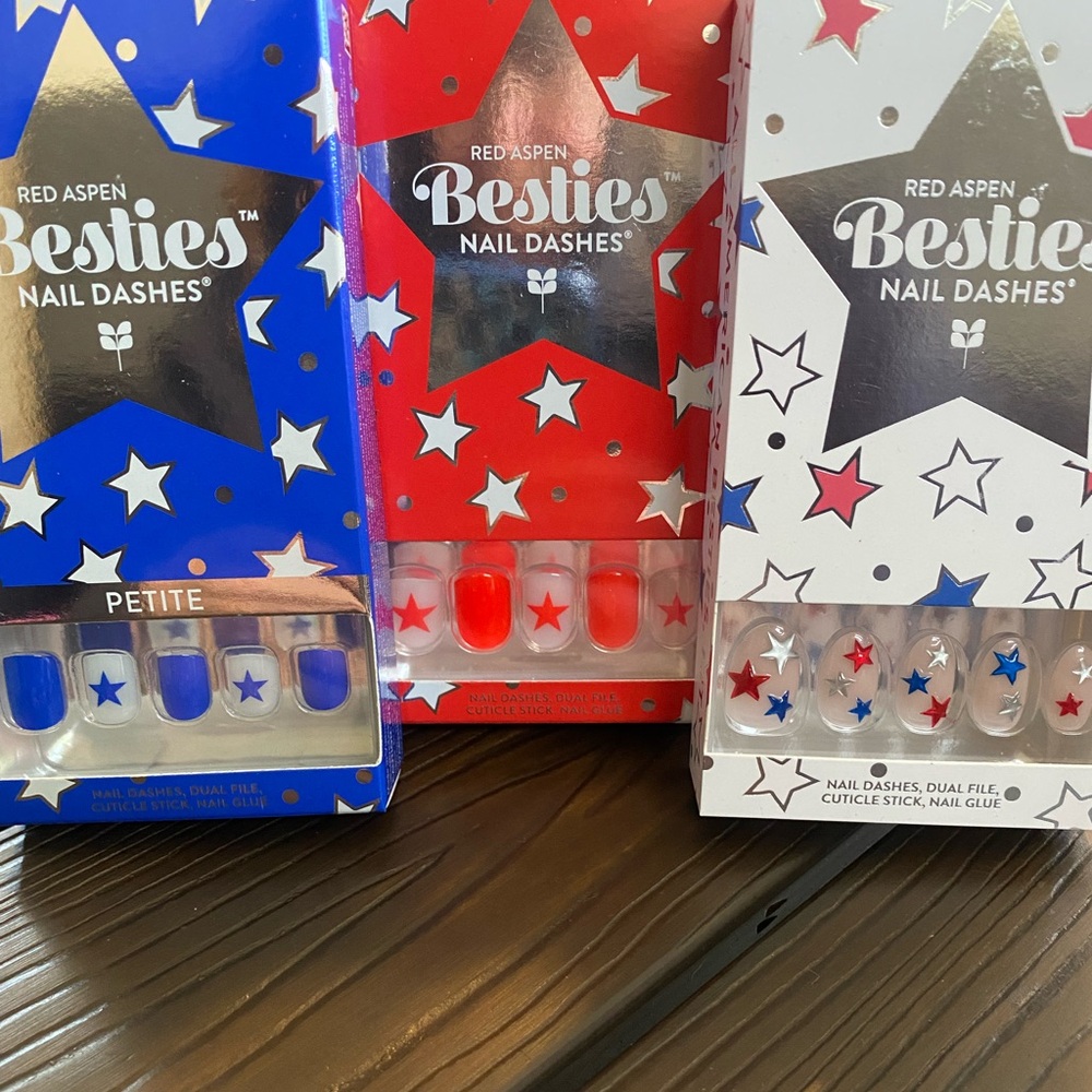 Nail Dashes, 3 sets. Brand new in boxes.